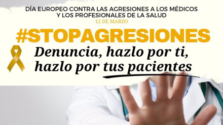 Cartel de la campaña contra las agresiones a los profesionales médicos
