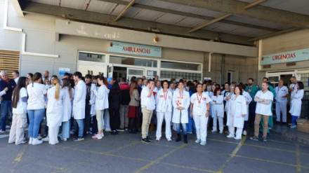 Una protesta reciente por las agresiones en el Hospital de Santa Lucía