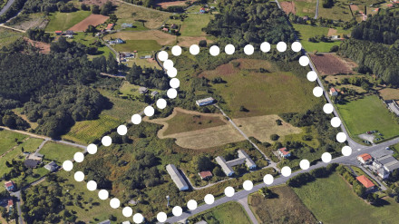 Antigua parcela de la estación radio de Mandiá y que fue ofrecida al Racing