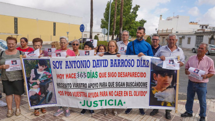 Manifestación convocada en 2022 con motivo del primer aniversario de la desaparición del menor