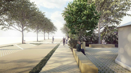 Recreación de uno de los paseos previstos en el PAI de Águilas que define el modelo de ciudad