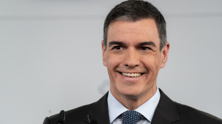 Sánchez, durante una rueda de prensa posterior a las reuniones con los representantes de los grupos parlamentarios