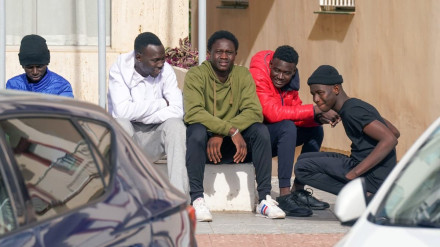 Grupo de migrantes llegados desde Canarias.