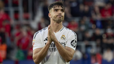 Asencio, en el partido ante el Osasuna
