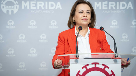 Catalina Alarcón en la presentación de los Mínimos Vitales