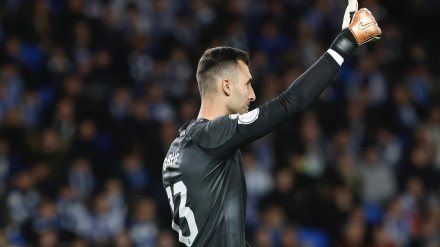 Greif en un partido con el RCD Mallorca