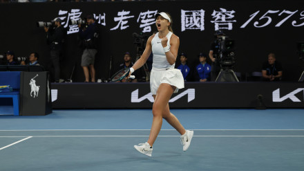 Paula Bodasa celebrando una victoria