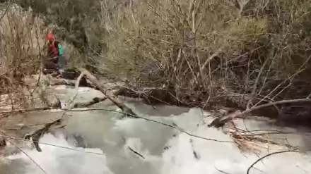 Zona del río Genal donde desapareció el motorista