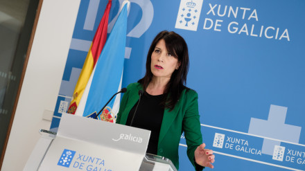 La conselleiro de Vivenda e Planificación de Infraestructuras, María Martínez, este lunes en Ferrol