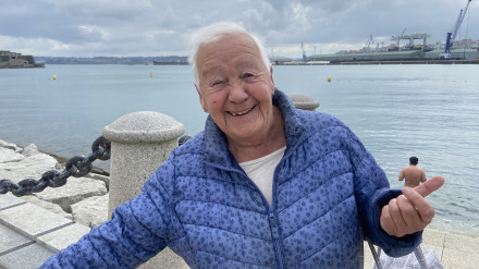 Maribel, 'Sirena de O Parrote', tiene 82 años