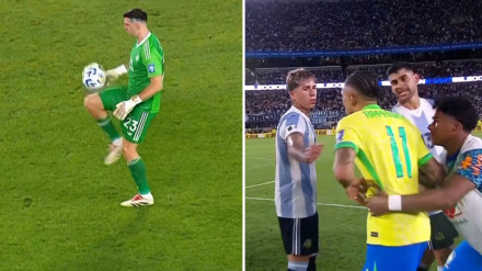 Raphinha y el Dibu Martínez, dos de los protagonistas del Argentina-Brasil.