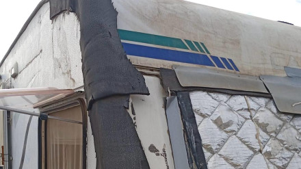 Caravana donde reside Fabián