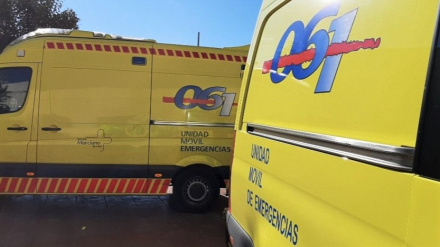 Ambulancias estacionadas en una imagen de acrhivo