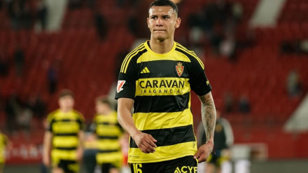 Kervin Arriaga, durante el partido ante el Almería.