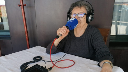 Celestina Martínez en el restaurante "O Parrulo"