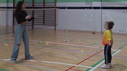 Carolina Marín junto a su ahijada