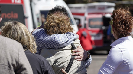 Familias de las víctimas de la explosión en la mina de Cerredo, en Degaña (Asturias)