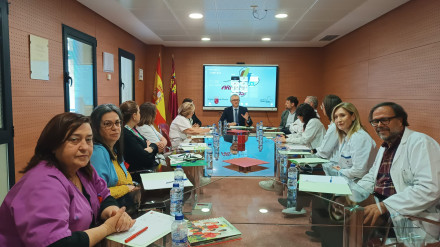Reunión del consejero de Salud con los sindicatos en el hospital Rafael Méndez de Lorca