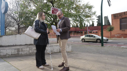 Bernardo Jordano en la presentación de los nuevos NaviLens