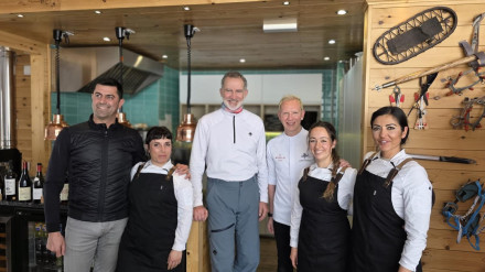 El Rey Felipe VI degustó un menú elaborado por el chef Toño Rodríguez en Formigal