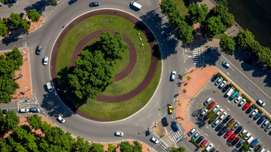 Rotonda de la Av Franca Sant Ponc, Girona
