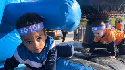 Uno de los pequeños participantes en la carrera