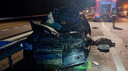 Vehículos sinistrado en la AP-66