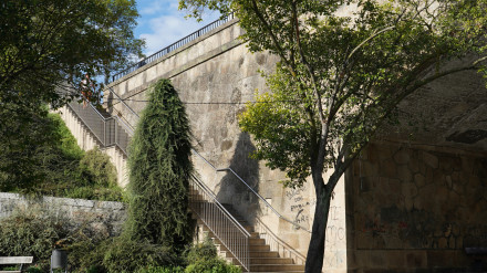 Zona en la que se situará el sistema de elevación en el barrio de A Ponte