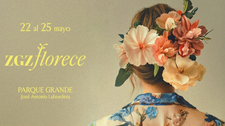 Cartel anunciador de 'Zaragoza Florece 2025'.