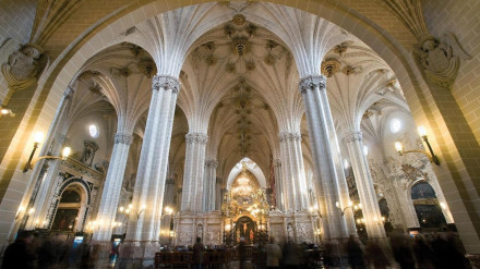 Imagen del interior de la Seo de Zaragoza.