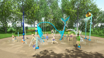 Recreación virtual del ‘Splash Park’ en A Malata