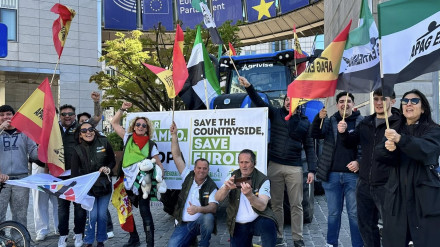 Agricultores de Apag Extremadura Asaja en Bruselas