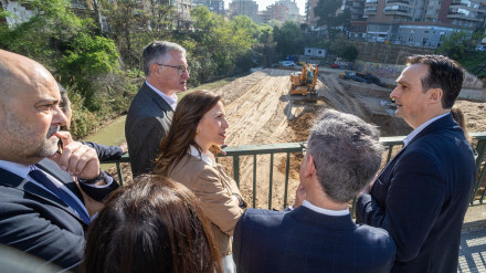 La alcaldesa de Zaragoza, Natalia Chueca, ha visitado esta mañana las obras.