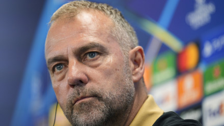 Hansi Flick, en rueda de prensa