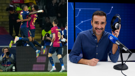 Juanma Castaño y el tridente del Barcelona