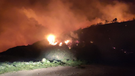 Uno de los incendios registrados en la zona de costa en las úttimas horas