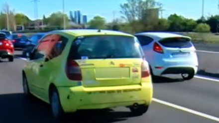 El coche con el mensaje