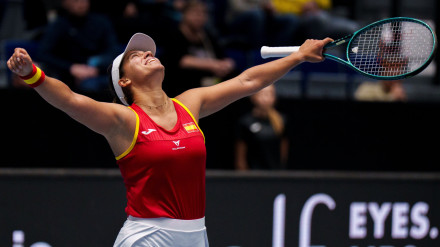 Jessica Bouzas clasifica a España REMITIDA / HANDOUT por @ÁLVARO DÍAZ/RFETFotografía remitida a medios de comunicación exclusivamente para ilustrar la noticia a la que hace referencia la imagen, y citando la procedencia de la imagen en la firma12/4/2025