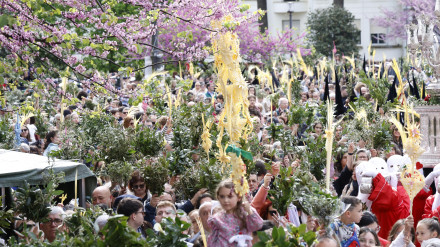Bendición de las palmas en la Plaza de Amboage