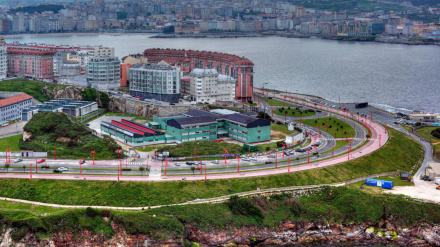 Vista aérea de As Lagoas en A Coruña