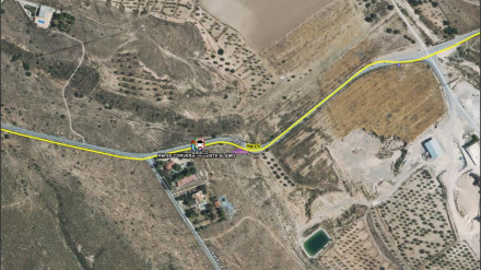 Zona del accidente en Fuente Álamo