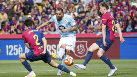 Borja Iglesias, durante el Barcelona-Celta