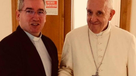 El Papa Francisco y Fernando Prado, obispo de San Sebastián