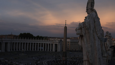 Imagen del Vaticano tras el fallecimiento del Papa Francisco