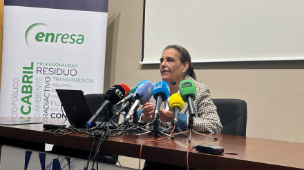 Eva Noguera durante la presentación