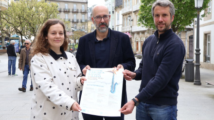 Rubén Arroxo, Iria Castro e Xosé Luis Díaz presentaron o 52 Festival de Música Cidade de Lugo