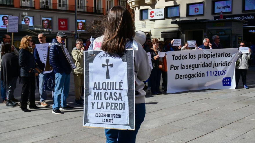 Manifestación contra la okupación