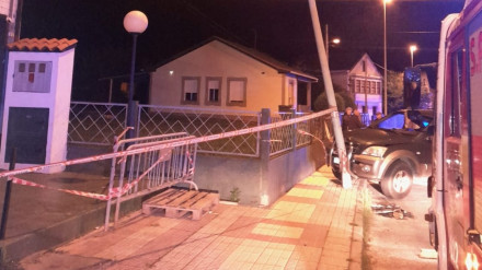 Imagen del accidente en O Val, Narón