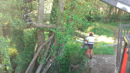 Actuación de conservación que se está realizando entre Narón y Ferrol