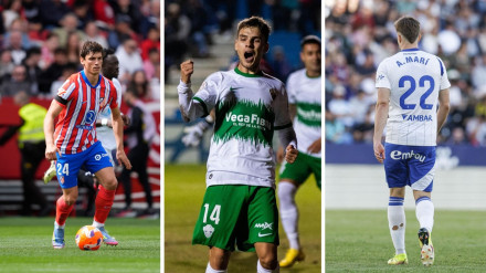 Le Normand, Febas y Alberto Marí, en partidos de esta temporada.